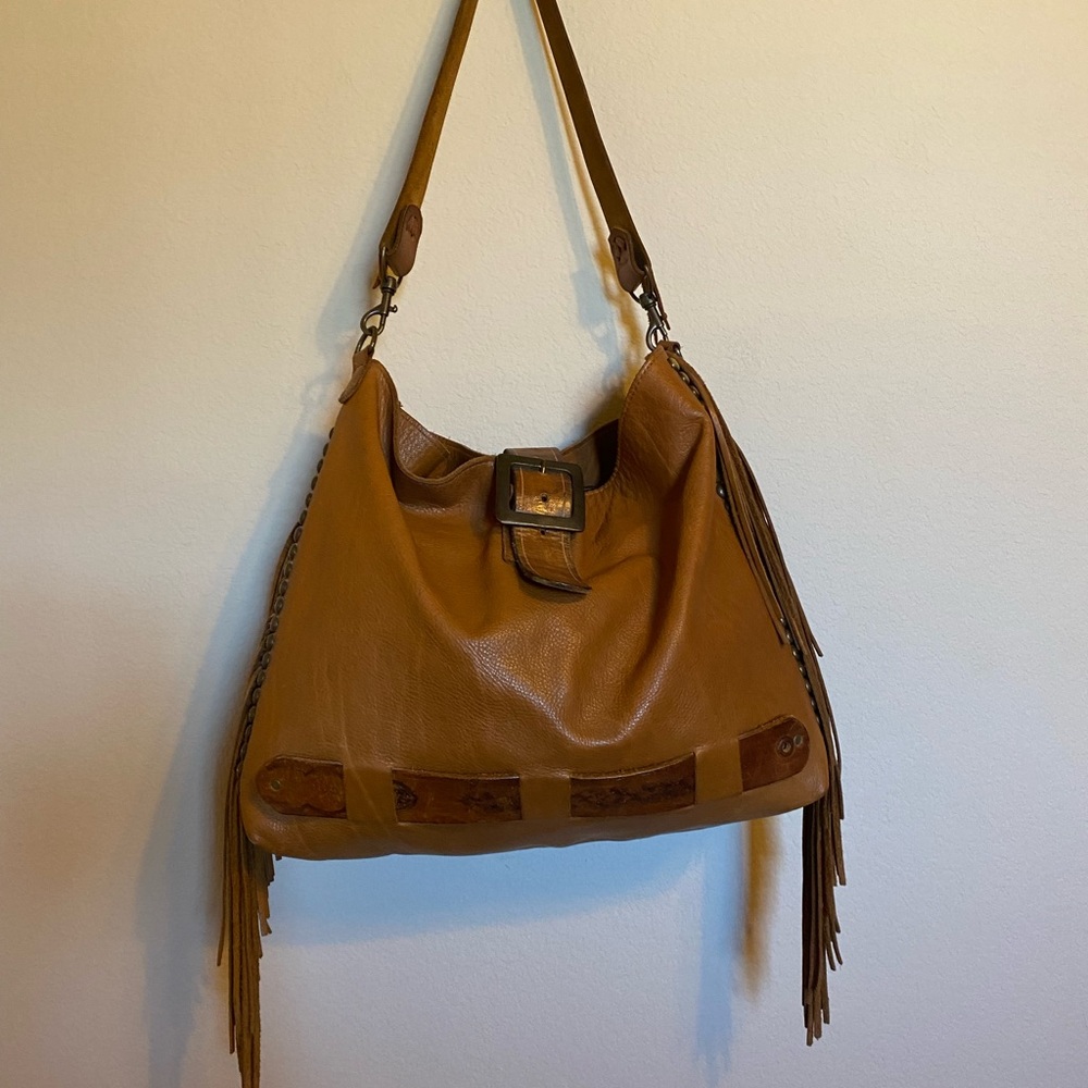 McFadin bag with fringe and removable strap